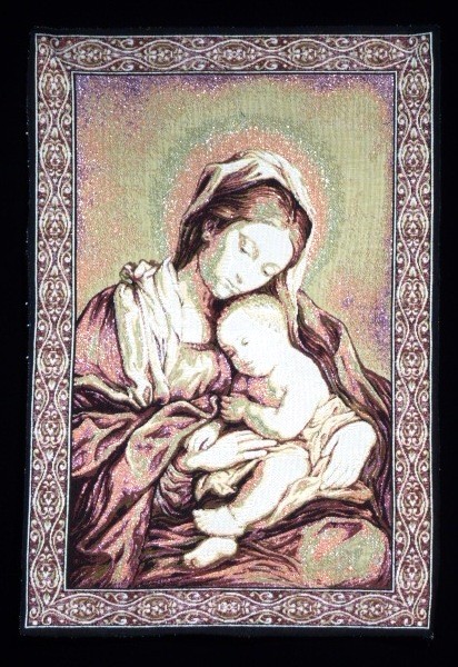 Tapiz de la Virgen con Niño 50 x 70 cm
