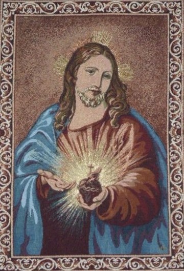 Tapiz Corazón de Jesús 50 x 70 cm
