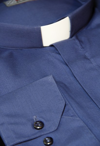 Camisa clergyman azul