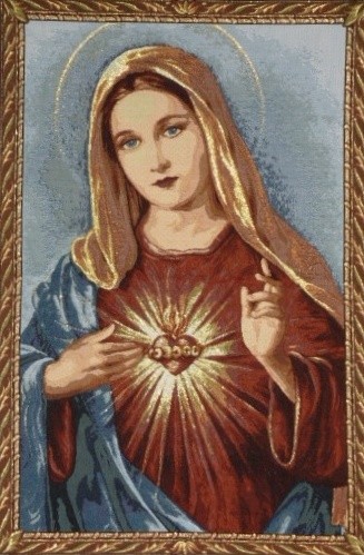 Tapiz Corazón de María 50 x 70 cm