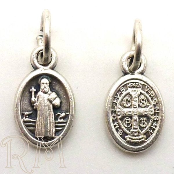 Medalla de San Benito ovalada 10 mm