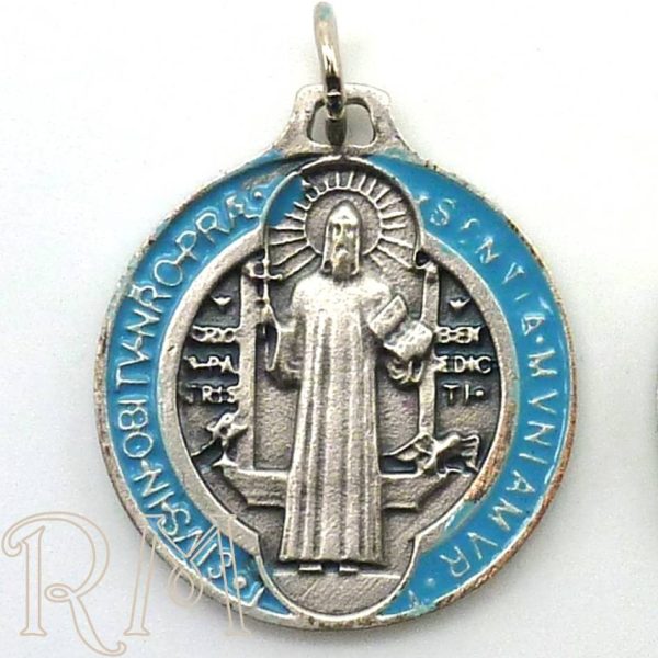 Medalla de San Benito con esmalte 23 mm