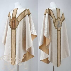 Casulla blanca mariana guadalupana
