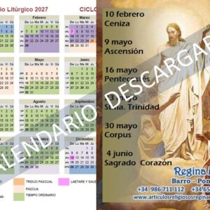Calendario ciclo B 2027 descargable